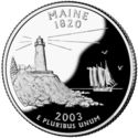 25 Cents / Quarter (Maine - Silver edition)