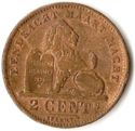 2 Centimes (Flemish legend)