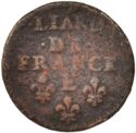 1 Liard (Louis XIV - E - Tours)