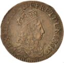 1 Liard (Louis XIV - G - Poitiers, Lusignan ★★)