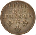 1 Liard (Louis XIV - G - Poitiers, Lusignan ★★)