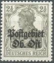 "Germania" overprinted Postgebiet Ob. Ost