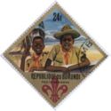Boy scout & cub scout giving scout sign