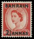 Queen Elizabeth II with black overprint