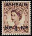 Queen Elizabeth II with black overprint