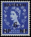 Queen Elizabeth II with black overprint