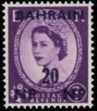 Queen Elizabeth II with blue overprint