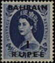 Quen Elizabeth II with black overprint