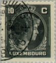 Grand Duchess Charlotte facing Right (Surcharge - black)