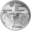 10 Dollars (XXI Summer Olympic Games 1976 Montreal - Soccer - Series VI)