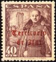 General Franco And the Mota castle, overprinted