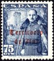 General Franco and de la Mota castle, .Overprinted