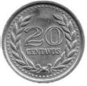 20 Centavos (Modified bust of Santander)