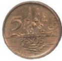 5 Pesos (Gregoria Apolonia Policarpa Salavarrieta Hands i...