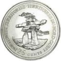 25 Cents (125th Ann. of Con. - Northwest Terr. - silver edit