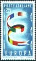 Letter E with Flags, wmk. stars II 65° S