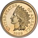 1 Cent (One - Indian Head Laurel Wreath, no shield)