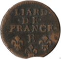 1 Liard (Louis XIV - E - Tours)