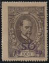Tomáš Garrigue Masaryk, president - overprint S O1920