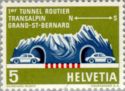 Mountain Massif with St.Bernhard Tunnel