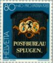 Postsign of Postoffice Splügen, Graubünden Canton
