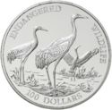 100 Dollars (Red-crowned crane)