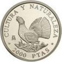 2,000 Pesetas (Culture and Nature - Capercaillie bird)