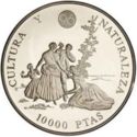10,000 Pesetas (Cult. & Nat. - flower pickers/"Naked Maja")