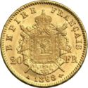 20 Francs (Napoleón III - Laureate head - A - Paris)