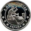 2,000 Pesetas (Mint of Segovia)
