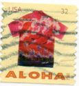 Aloha Shirt with Surfers & Palm Trees