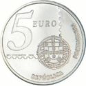 5 Euro (150th Anniversary - First Portuguese Postage Stamp)