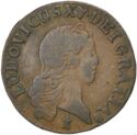 1 Liard (Louis XV - S - Reims)