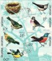 Birds mini sheet with two labels
