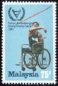Youth in wheelchair throwing Javelin