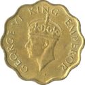 1 Anna (1/16 Rupee- sec. head - large crown - large value)