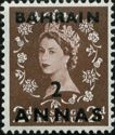 Queen Elizabeth II with black overprint
