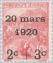 Widow, View of Monaco overprint and surcharge