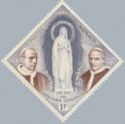 Statue of Mary, Pope Pius XII and Pope Pius IX