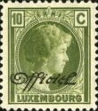 Grand Duchess Charlotte facing Right (10c Official-olive gr)
