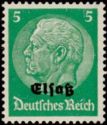 Overprint Elsaß Over Hindenburg