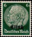 Overprint Elsaß Over Hindenburg