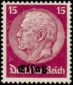 Overprint Elsaß Over Hindenburg