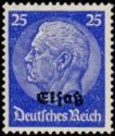 Overprint Elsaß Over Hindenburg