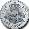 200 Kroner (Her Majesty Queen Margrethe II's 60th birthday)