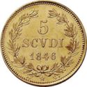 5 Scudi (Pius IX. B n.c.)