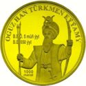 1,000 Manat (Oguz Khan Turkmen - Gold)