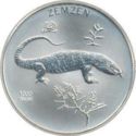 1,000 Manat (Gray monitor lizard - Silver)