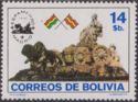 “Victory” in Chariot, Flags of Bolivia and Spain