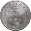 5 Qindarka (25th anniversary of liberation 1944-1969)